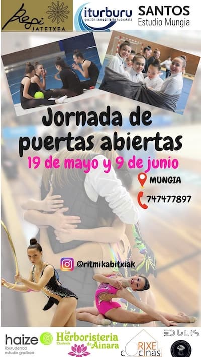 Jornada de puertas abiertas (19 de mayo y 9 de junio)
